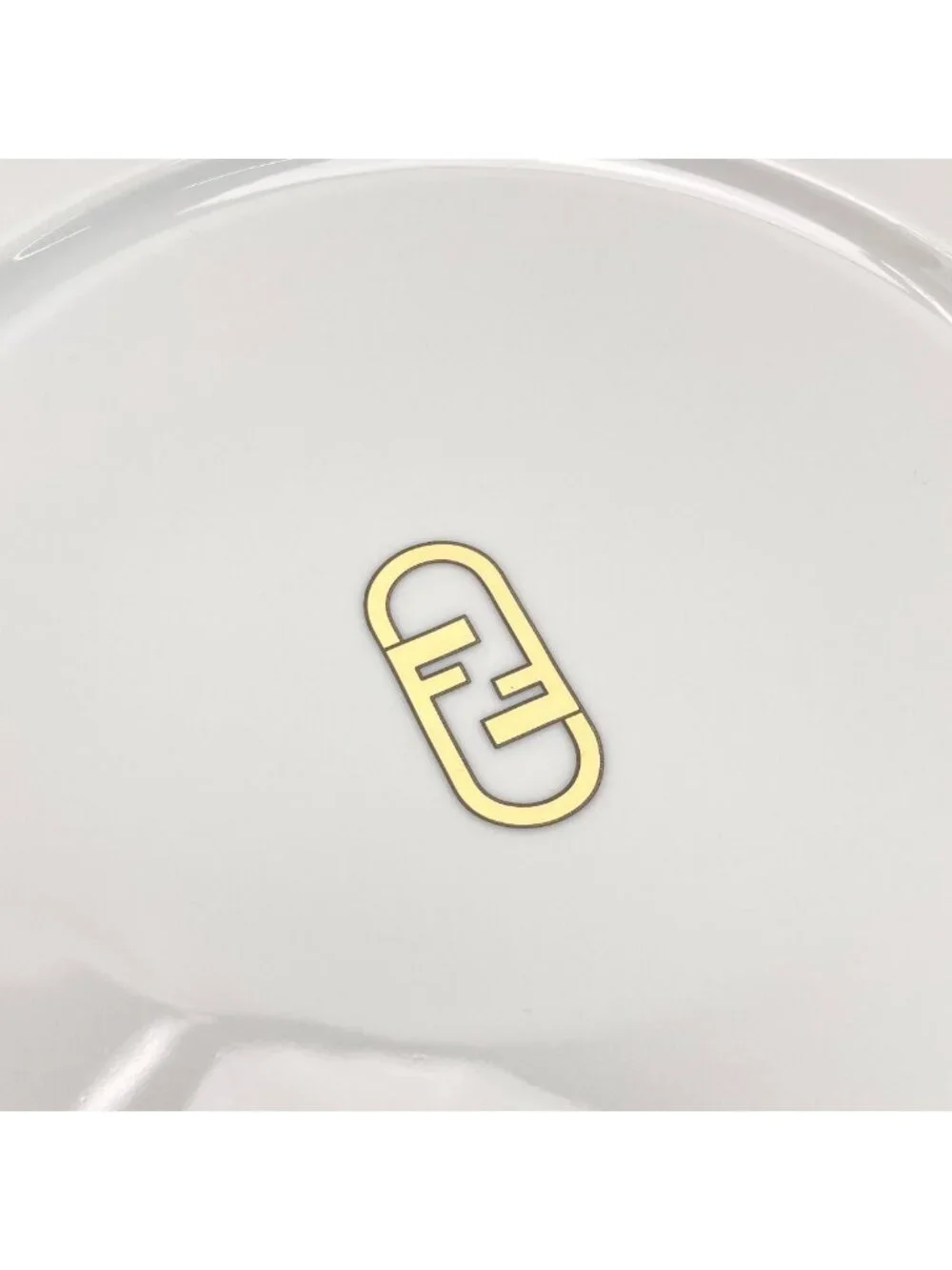 Fendi O'Lock Logo Plate Set of 2 Tableware Collection